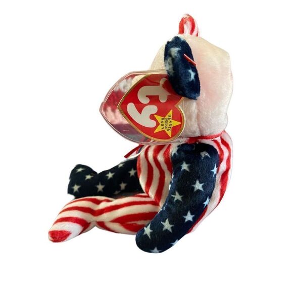 Pink Face Spangle Bear 1999 Ty Beanie Baby Plush Collectible Nostalgia Stuffed A - Picture 8 of 10